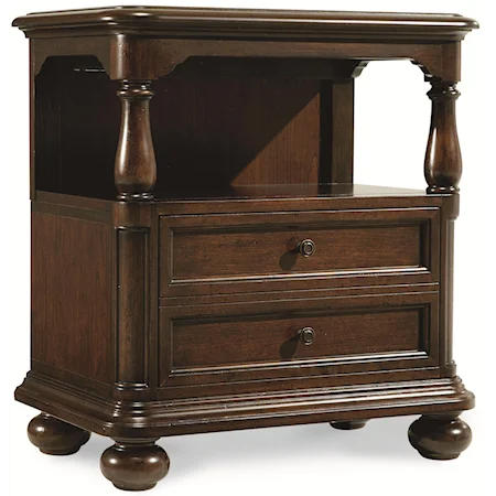 Open Nightstand with 1 Drawer and 1 Shelf